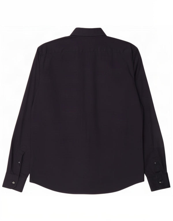 Burberry Camicia da uomo grande in cotone blu navy