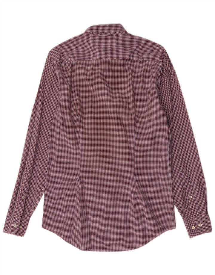 Camicia slim fit da uomo Tommy Hilfiger piccola in cotone a quadretti rossi