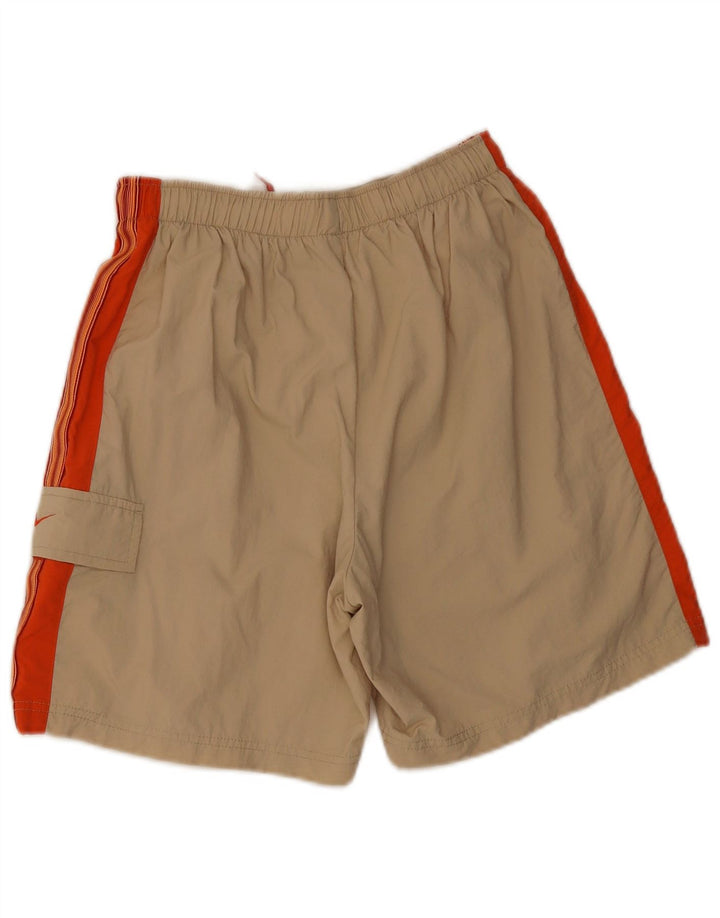 Pantaloncini sportivi Nike da uomo in nylon color block beige medio