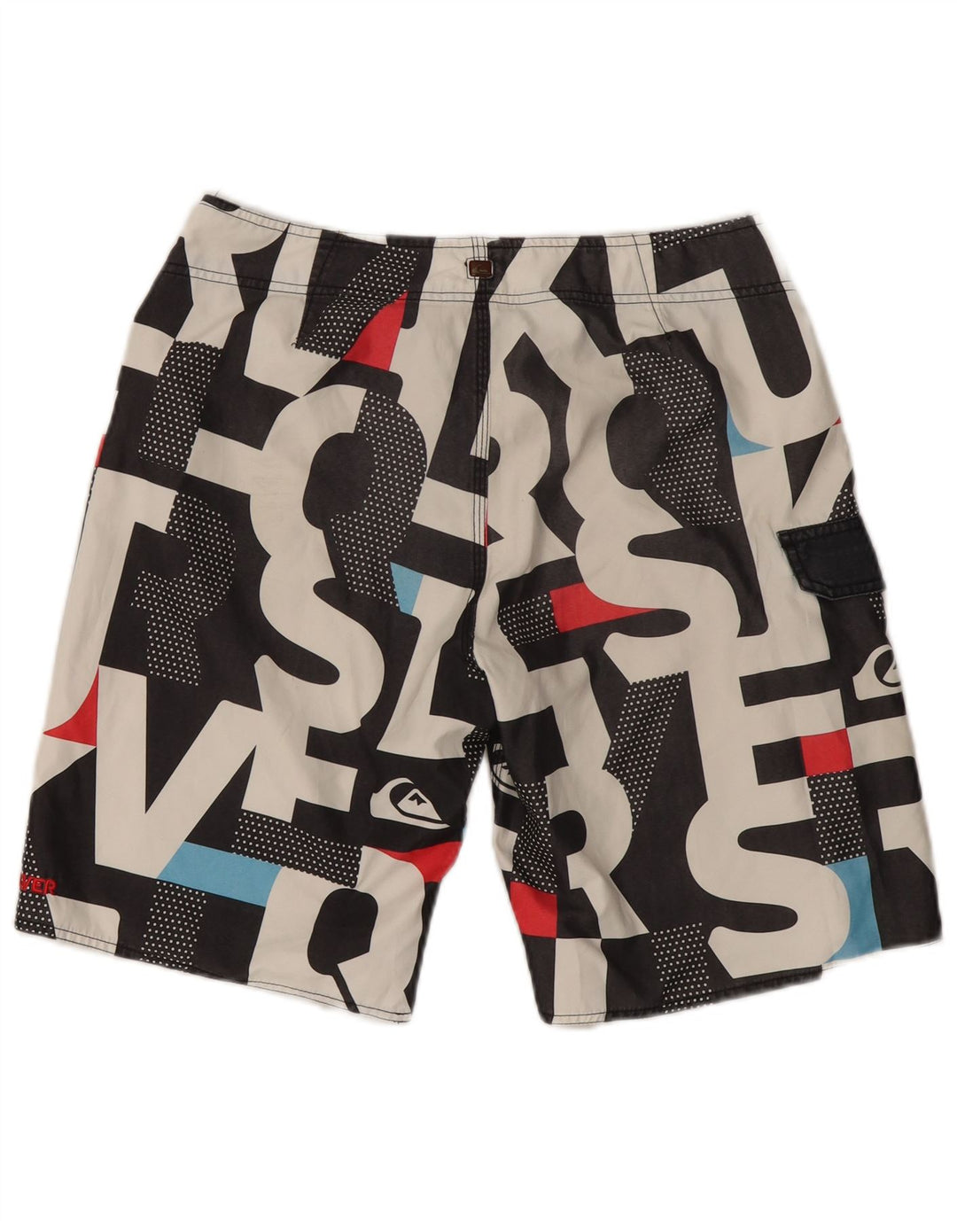 Pantaloncini da bagno grafici da uomo Quiksilver medio poliestere nero
