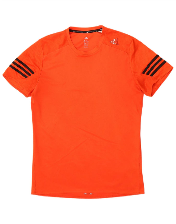ADIDAS Mens Climalite T-Shirt Top Small Orange Polyester