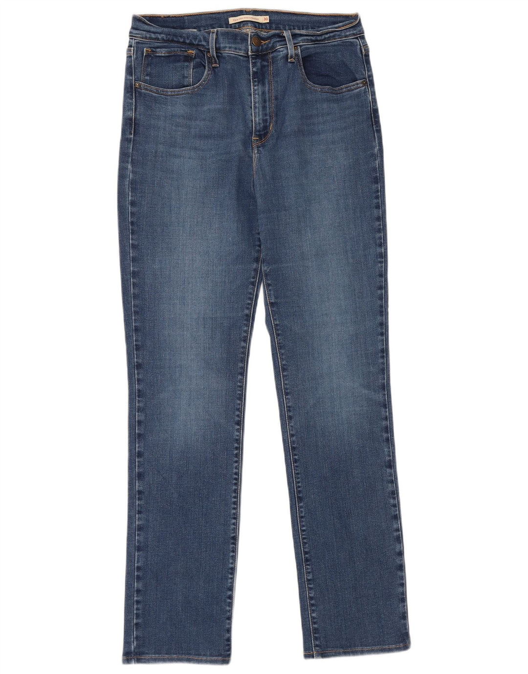 Jeans dritti a vita alta Levi's 724 da donna W30 L32 in cotone blu