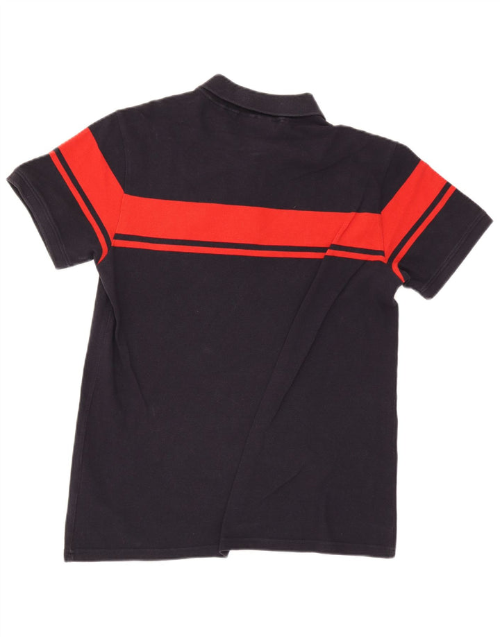 Polo da uomo Sergio Tacchini grande in cotone color block blu navy