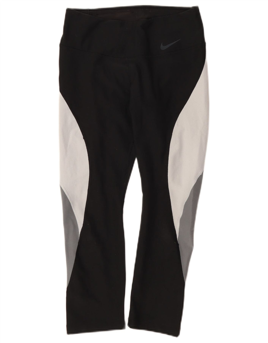 Leggings Nike Dri Fit Capri da donna UK 10 Small Nero Colourblock Poliestere