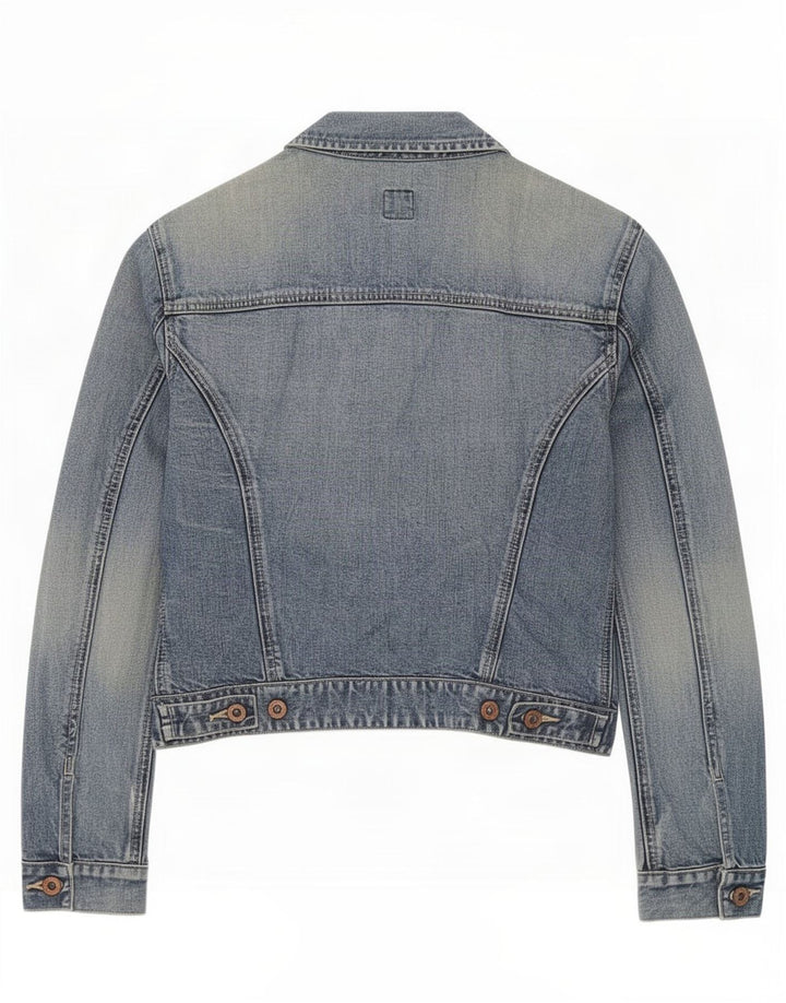 Giacca in denim corta da donna Gap UK 10 piccola in cotone blu