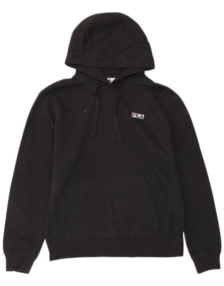 Maglione con cappuccio da uomo FILA in cotone nero medio