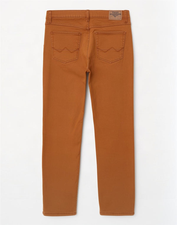 Pantaloni casual dritti da uomo Wrangler W33 L30 in cotone marrone