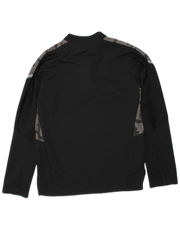 Top della tuta da ginnastica Adidas da ragazzo con grafica 7-8 anni nera