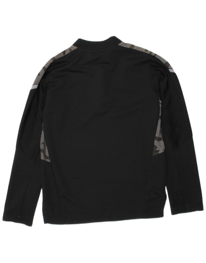 Top della tuta da ginnastica Adidas da ragazzo con grafica 7-8 anni nera