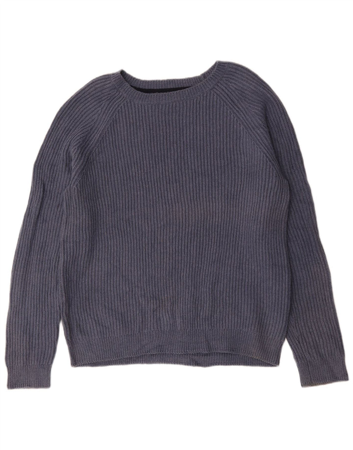 Maglione da uomo con scollo a barca Fat Face, grande cotone blu navy