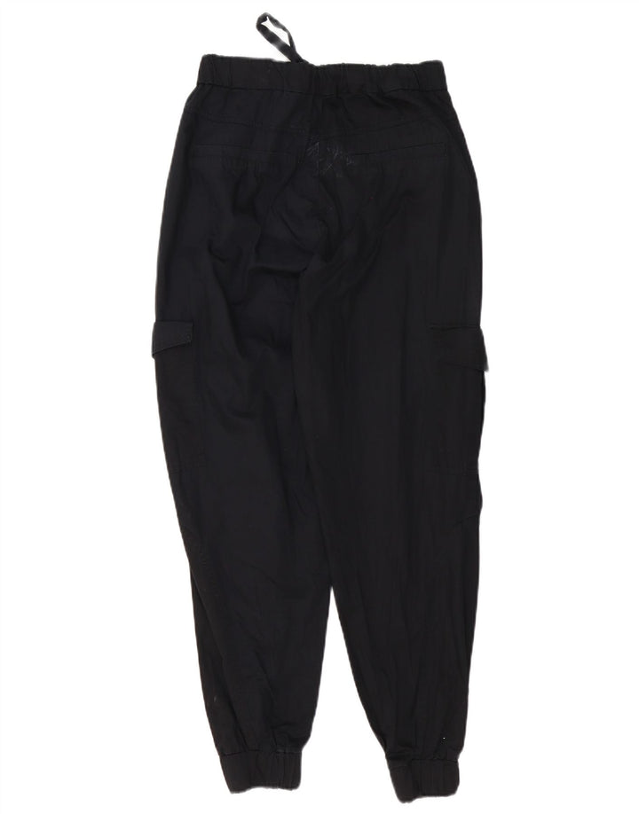 Pantaloni cargo da jogging da donna Zara piccoli W26 L27 cotone nero