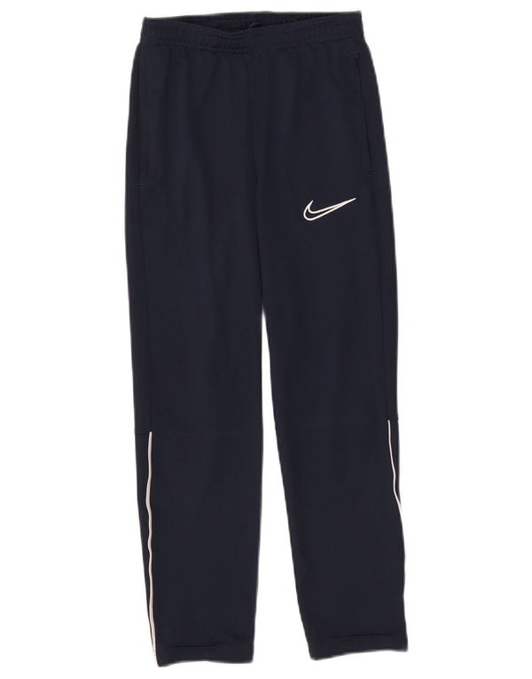 Pantaloni da tuta Nike da bambino Dri Fit 8-9 anni Small in poliestere blu navy