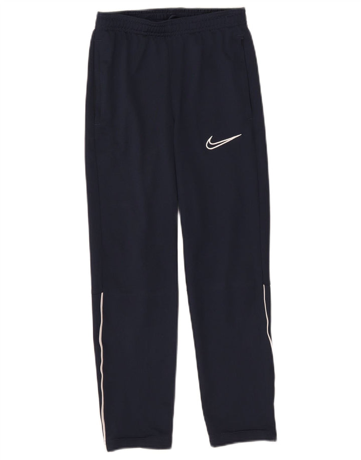 Pantaloni da tuta Nike da bambino Dri Fit 8-9 anni Small in poliestere blu navy