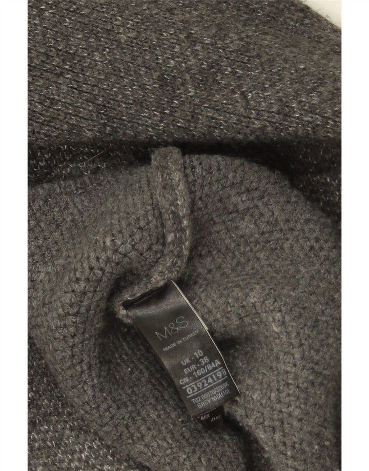 Cappotto da caban oversize da donna Marks & Spencer UK 10 piccolo acrilico grigio