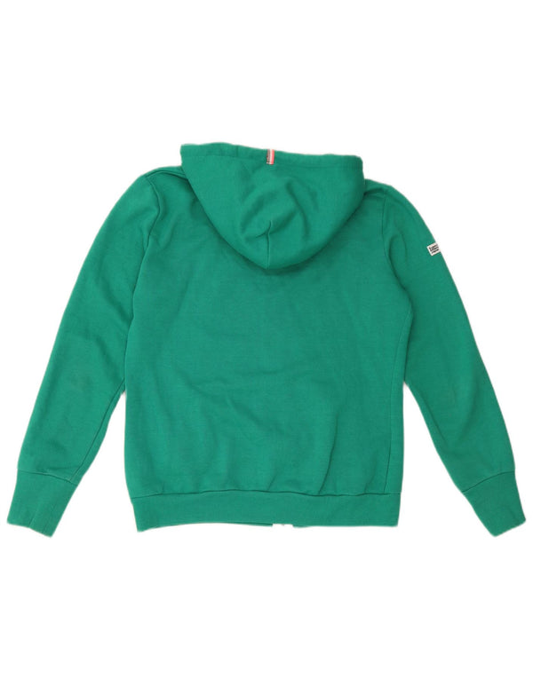 Maglione con cappuccio e zip da donna Superdry UK 14 Cotone verde medio