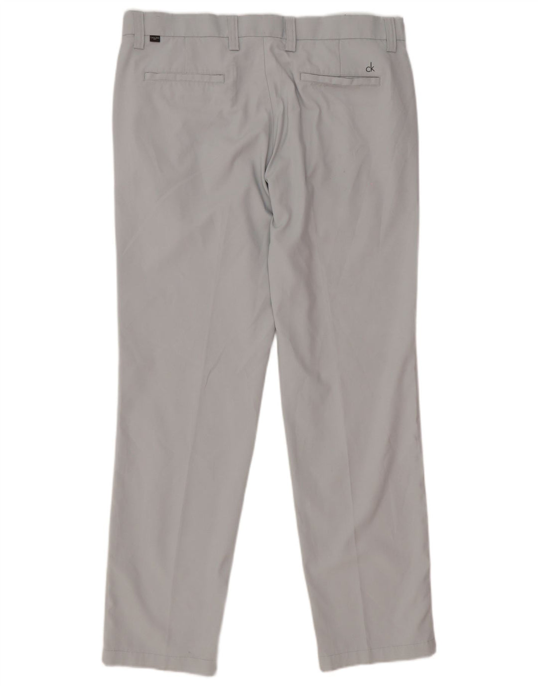 Pantaloni casual dritti da uomo Calvin Klein W36 L31 poliestere grigio