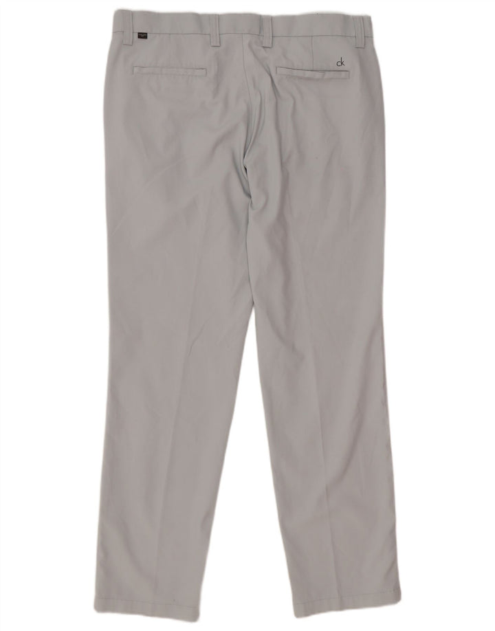 Pantaloni casual dritti da uomo Calvin Klein W36 L31 poliestere grigio