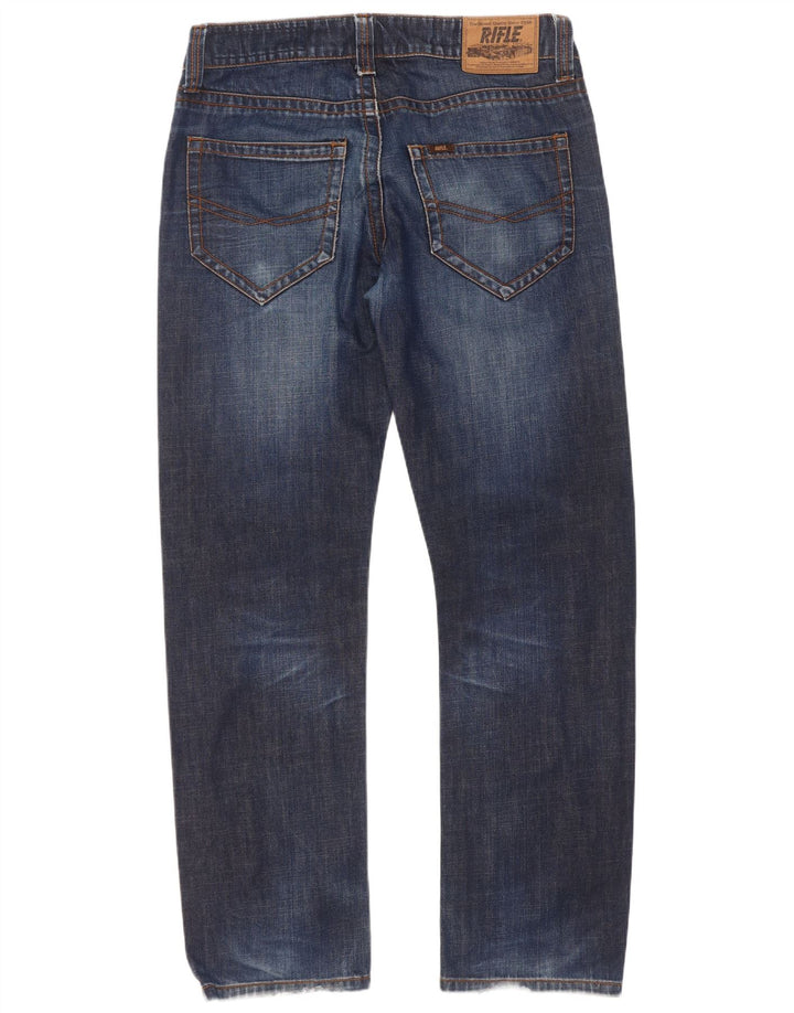 Jeans dritti da uomo Rifle W34 L34 in cotone blu navy