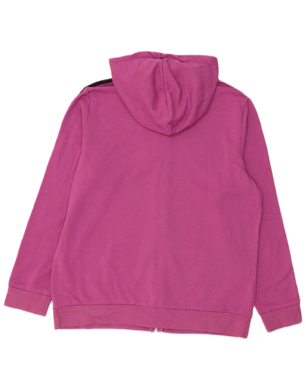 Felpa con cappuccio e zip da donna Adidas UK 20/22 XL Cotone rosa