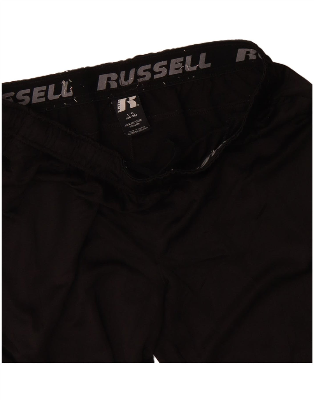 Pantaloncini sportivi da uomo RUSSELL ATHLETIC grandi in poliestere nero