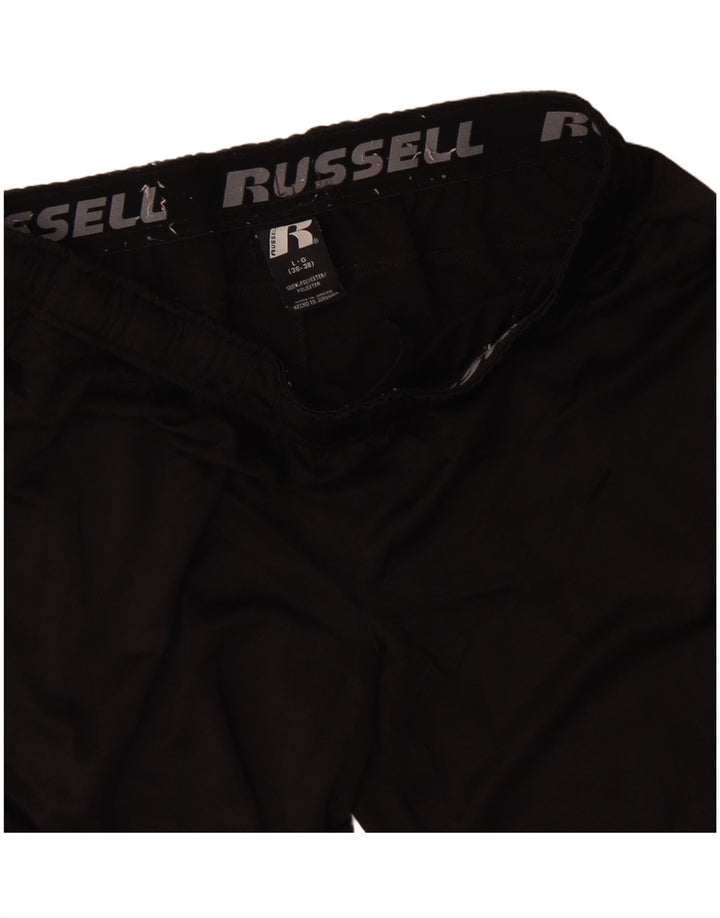 Pantaloncini sportivi da uomo RUSSELL ATHLETIC grandi in poliestere nero