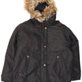Giacca imbottita oversize con cappuccio da donna Slam UK 14 nylon nero medio