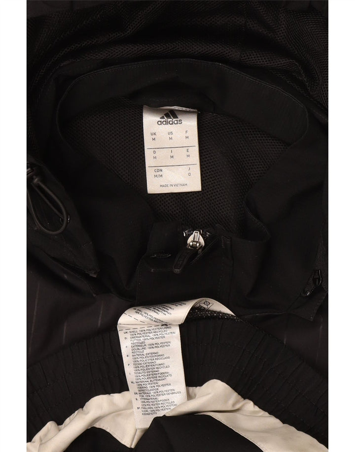 Giacca antipioggia da uomo ADIDAS con cappuccio UK 38 poliestere color block medio nero