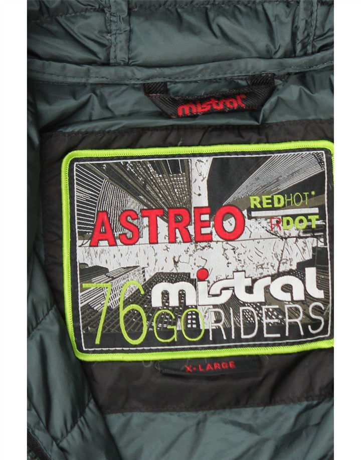 Giacca imbottita con cappuccio da uomo Mistral UK 42 XL Nera