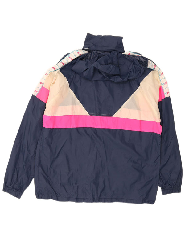 Joker Giacca antipioggia da uomo con cappuccio UK 38 Medium Blu navy Colorblock Poliammide
