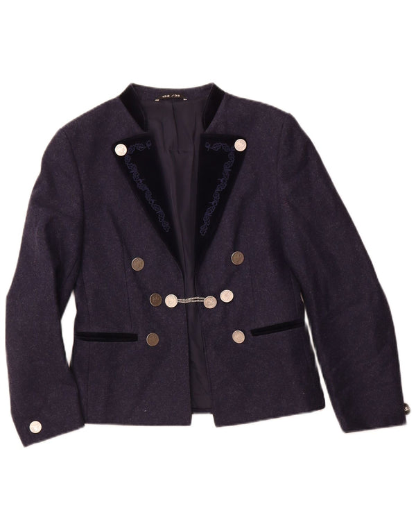 Giacca blazer da donna VINTAGE IT 38 XS Blu navy Colourblock
