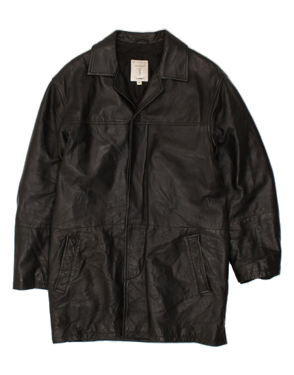 CONBIPEL Cappotto in Pelle Uomo IT 46 Piccolo in Pelle Nera