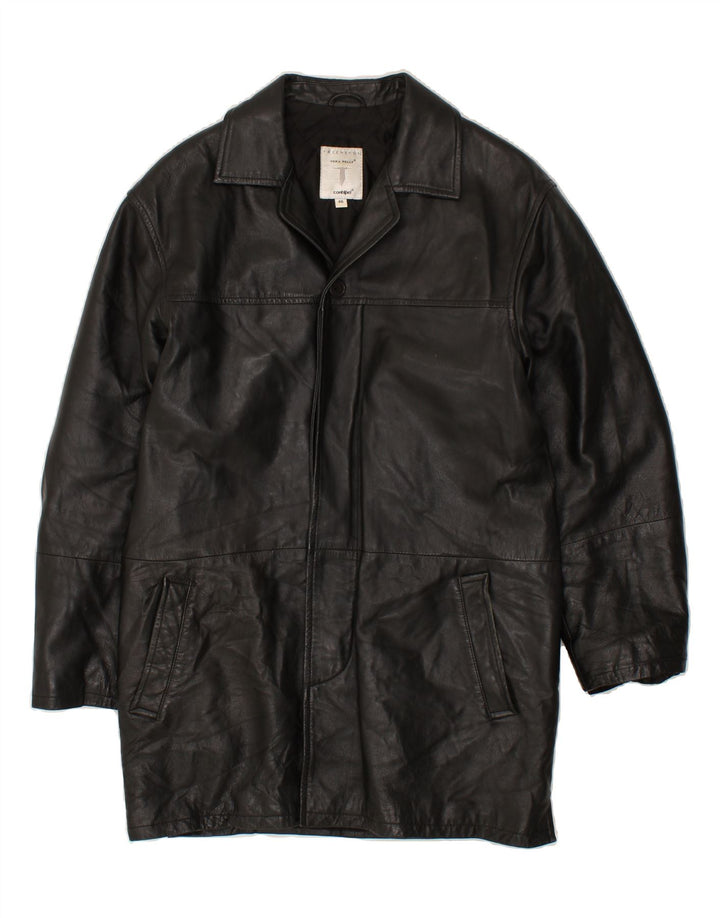 CONBIPEL Cappotto in Pelle Uomo IT 46 Piccolo in Pelle Nera