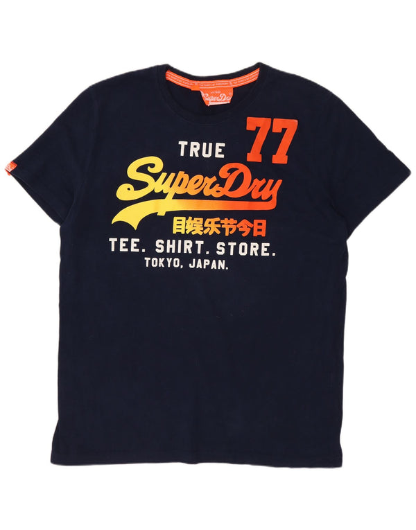 T-shirt grafica da uomo Superdry Top XL blu navy