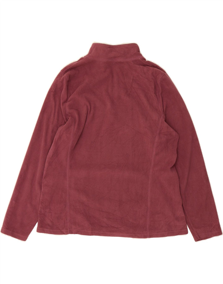 EDDIE BAUER Womens Zip Neck Fleece Jumper XL Burgundy Polyester Vintage Eddie Bauer and Second-Hand Eddie Bauer from Messina Hembry 