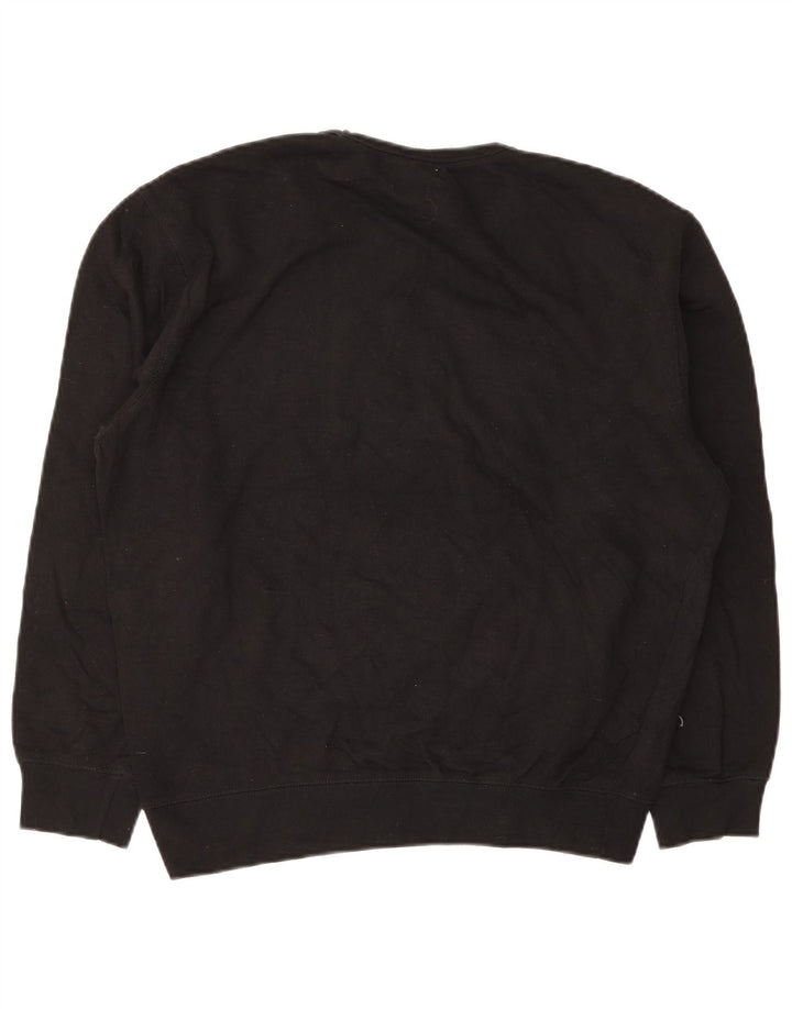 Felpa grafica da uomo Gap, maglione, cotone nero medio