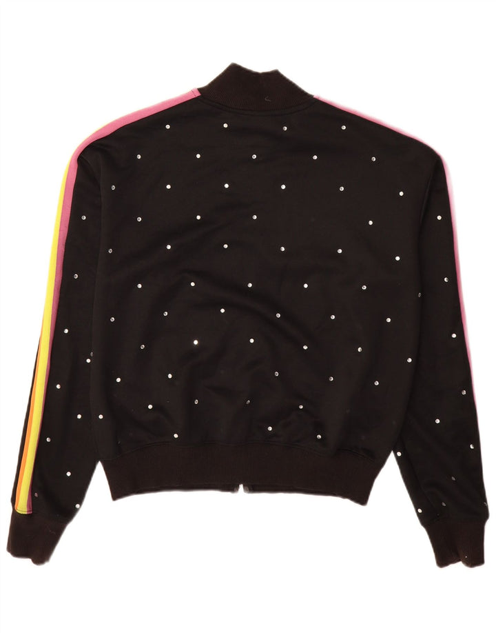 Topshop Giacca da tuta oversize da donna UK 6 XS Nera maculata