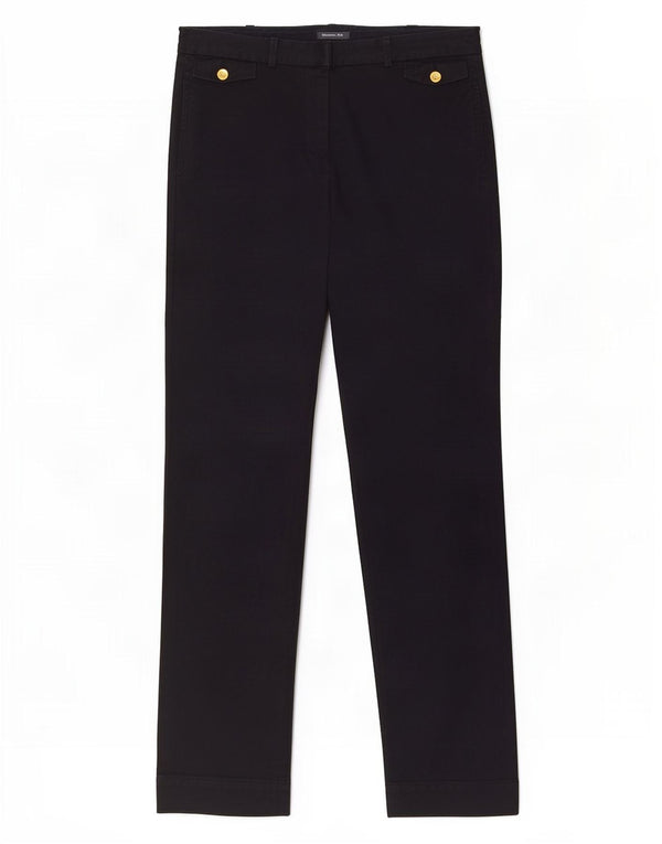 Pantaloni casual dritti da donna Massimo Dutti EU 38 Small W28 L32 Blu navy