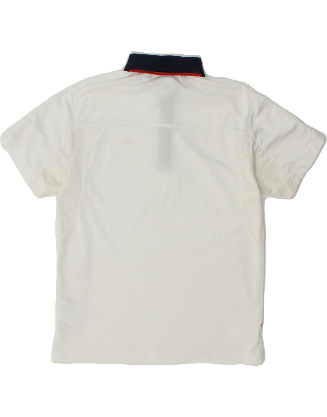 ELLESSE Boys Polo Shirt 9-10 Years White Polyester Vintage Ellesse and Second-Hand Ellesse from Messina Hembry 