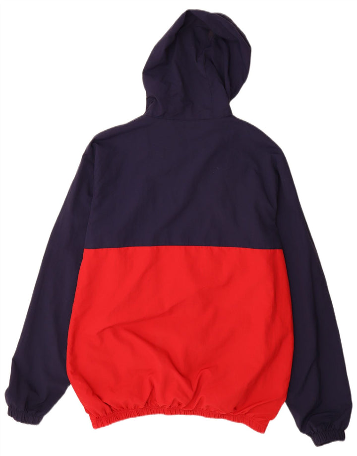 Giacca anorak con cappuccio grafico da uomo FILA UK 40 Large Blu Navy Colourblock