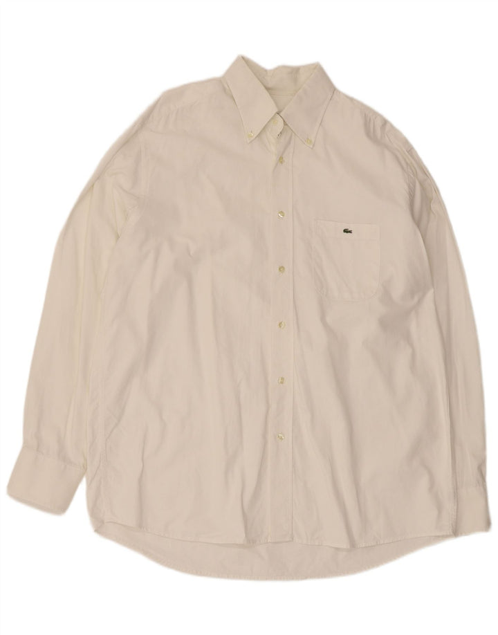 Camicia da uomo Lacoste taglia 43 grande cotone bianco