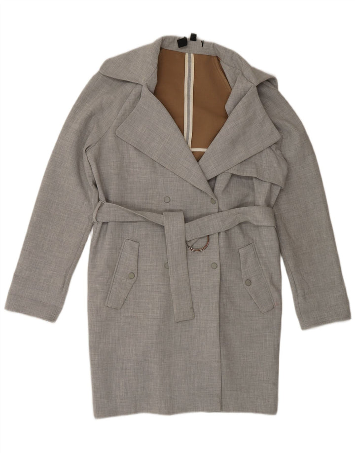 Trench da donna Topshop UK 8 piccolo poliestere grigio