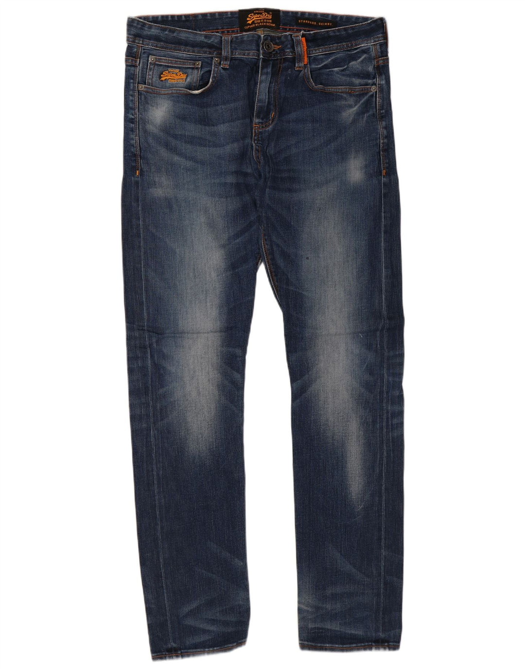 Jeans skinny da uomo con vestibilità standard SUPERDRY W34 L32 cotone blu