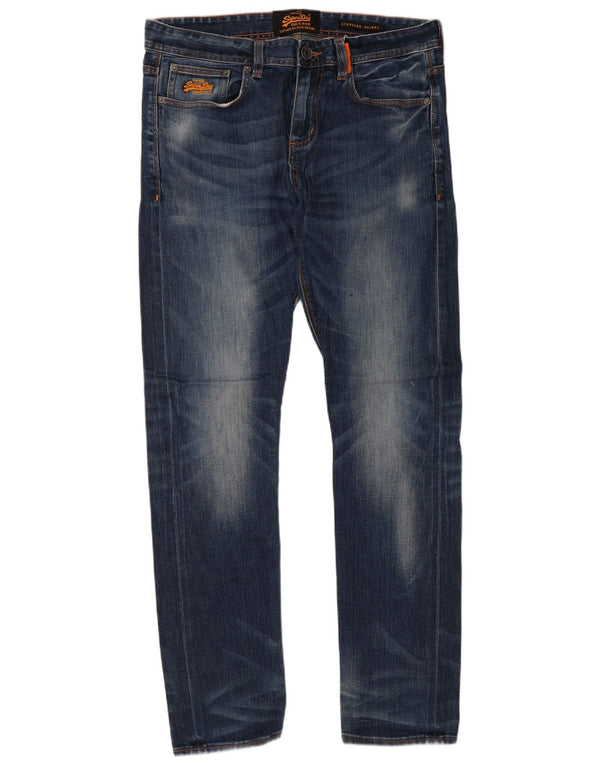 Jeans skinny da uomo con vestibilità standard SUPERDRY W34 L32 cotone blu