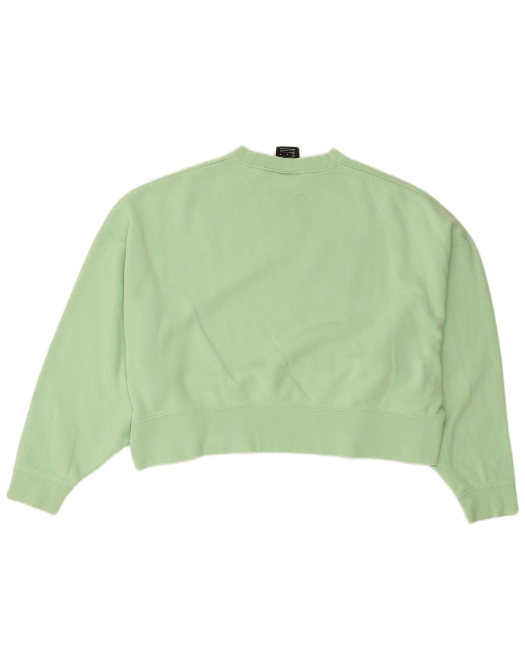 Felpa corta oversize da donna Nike, maglione UK 14, cotone verde medio