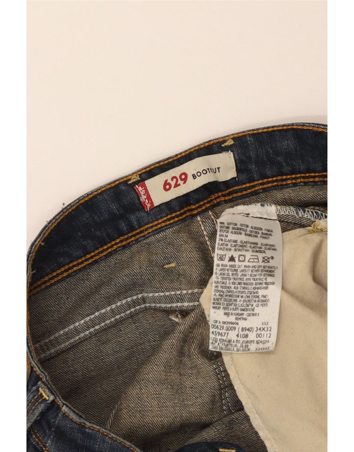 Jeans Levi's 629 Bootcut da donna W34 L32 in cotone blu