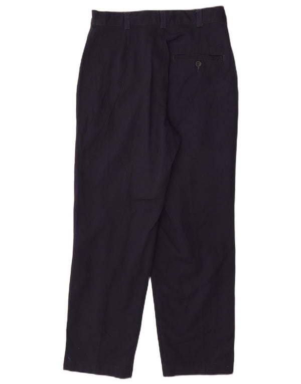 DOCKERS Pantaloni chino a vita alta da donna US 4 Small W26 L26 Blu Navy