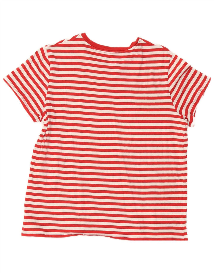 T-shirt da donna Levi's Top UK 14 cotone a righe rosse grandi