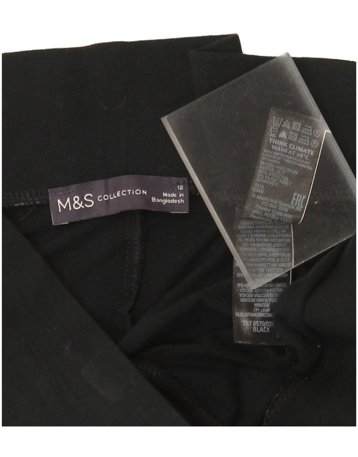 Leggings Capri da donna Marks & Spencer UK 12 viscosa nera media