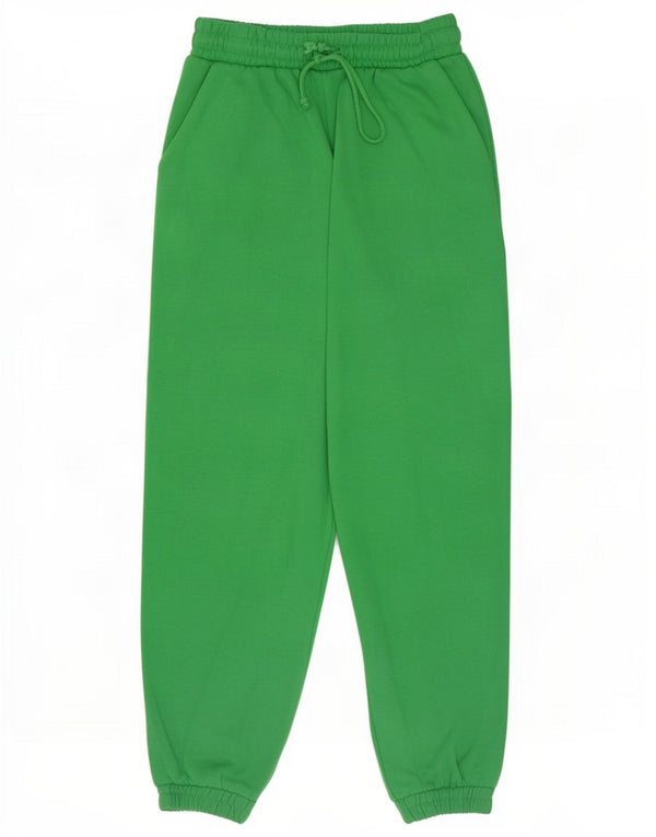 Pantaloni da tuta da donna Zara Joggers UK 10 Small Verde Poliestere