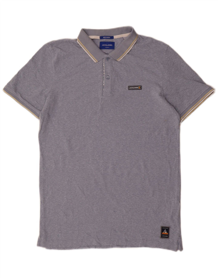Polo da uomo Jack & Jones grande blu in poliestere